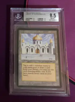 Library of Alexandria U3 L BGS 8.5 NM-MT+ Arabian Nights MTG 1993 - Image 4