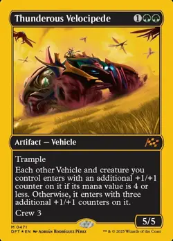 Thunderous Velocipede - First-Place Foil Light Play, English Magic the Gathering - Image 2