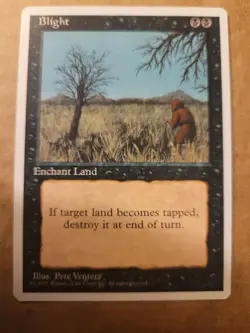 Blight [Fourth 4th Edition] MTG Magic 1995 Black LP BULK DISCOUNT - Image 2