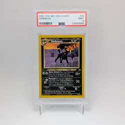 Umbreon Neo Discovery 32/75 PSA 9 MINT FRESH CERT Graded Pokemon Card WOTC 2000 - Image 1