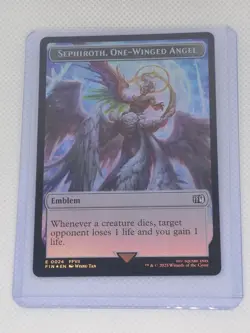 Emblem One-Winged Angel/Robot Warrior  Double Sided Token Final Fantast MTG FOIL - Image 3