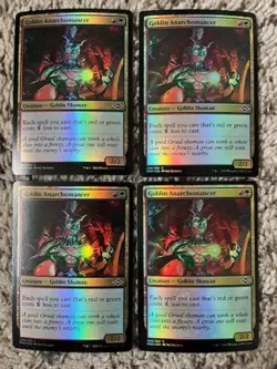 MTG- Goblin Anarchomancer x4 - Retro FOIL - Image 1