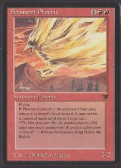 English Firestorm Phoenix MTG Legends Magic - Image 1