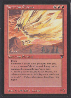 English Firestorm Phoenix MTG Legends Magic - Image 3