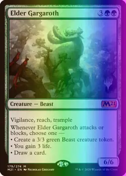 MTG Magic the Gathering Elder Gargaroth (179p/142) Core Set 2021 Promos LP FOIL - Image 1