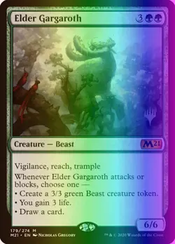 MTG Magic the Gathering Elder Gargaroth (179p/142) Core Set 2021 Promos LP FOIL - Image 2