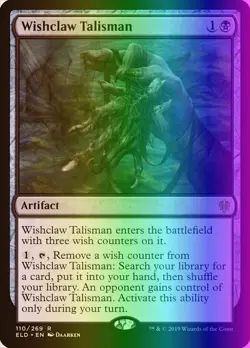 MTG Magic the Gathering Wishclaw Talisman (110/533) Throne of Eldraine LP FOIL - Image 1