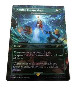 Aerith's Curaga Magic Heroic Intervention Foil FINAL FANTASY Secret Lair MTG - Image 1