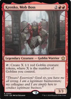 Krenko, Mob Boss NM RARE Legendary MTG Foundations [FDN] #0204 Near Mint Regular - Image 3