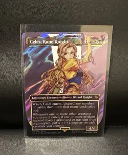 MTG Celes, Rune Knight (Borderless) (Surge Foil) Commander: Final Fantasy Foil - Image 1