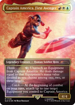 Magic The Gathering Secret Lair x Marvel's Captain America Rainbow Foil Edition - Image 2