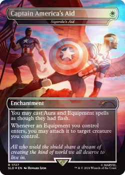Magic The Gathering Secret Lair x Marvel's Captain America Rainbow Foil Edition - Image 5