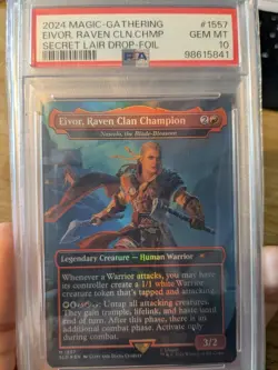 MTG Eivor, Raven Clan Champion - (1557) - Rainbow Foil Secret Lair PSA 10 Mint ⭐ - Image 1