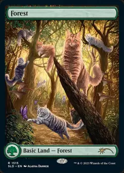 1 x Forest (1515) - Foil - Secret Lair - NM-Mint - MTG - Image 1