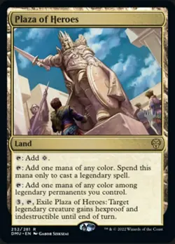 1 x Plaza of Heroes - Foil - Promo Pack - Dominaria United - Light Play - MTG - Image 2