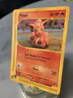2002 Pokemon E-Card - Expedition Vulpix #136 Heavy Play - Image 6