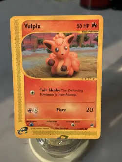 2002 Pokemon E-Card - Expedition Vulpix #136 Heavy Play - Image 7