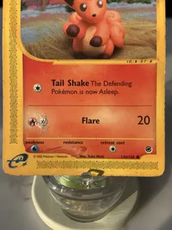 2002 Pokemon E-Card - Expedition Vulpix #136 Heavy Play - Image 9