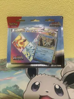 Pokemon TCG Prismatic Evolutions Tech Sticker Collection Glaceon Promo Card New - Image 3