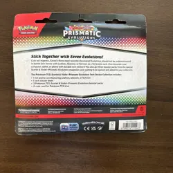 Pokemon TCG Prismatic Evolutions Tech Sticker Collection Leafeon 3 Packs NEW - Image 4
