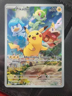 Pokémon TCG Pikachu 027 Promo Holo Black Star Paldea Evolved - Image 3