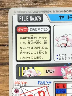 Pokemon Carddass Card Slowpoke File No.79 Bandai Pocket Monsters 1997 Japan - Image 14