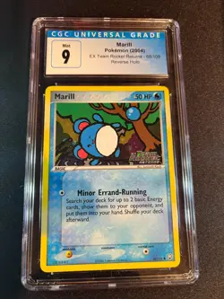 |  Pokemon Marill 2004 68/109 EX Team Rocket Returns Reverse Foil CGC 9 PSA 🔥 | - Image 3