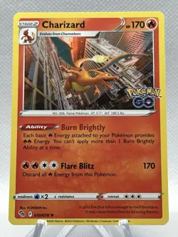Pokemon Charizard 010/078 Pokemon GO Holo Rare NM - Image 1