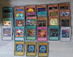 Yu-Gi-Oh! Lot of 27 Cards All Foil Various Sets 3 Blue-Eyes White Dragon Used - Image 1