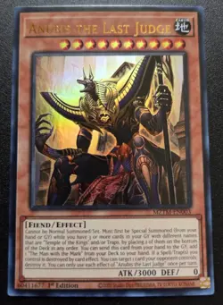 Yu Gi Oh MZTM-EN003 Anubis The Last Judge Ultra Rare NM - Image 1