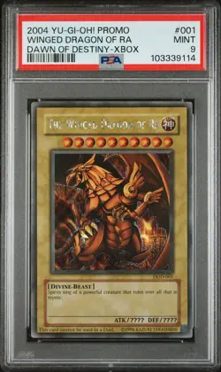 2004 YuGiOh The Winged Dragon Of Ra DOD-001 PSA 9 Dawn Of Destiny Promo - Image 1