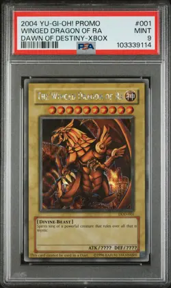 2004 YuGiOh The Winged Dragon Of Ra DOD-001 PSA 9 Dawn Of Destiny Promo - Image 3