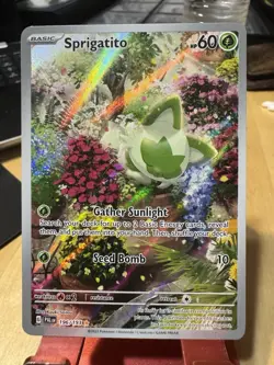 Sprigatito Paldea Evolved Full Art Holo Card 196/193 Rare Illustration - Image 1