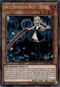 Sky Striker Ace - Raye 1st Ed Secret BLHR-EN089  Yu-Gi-Oh! - Image 1