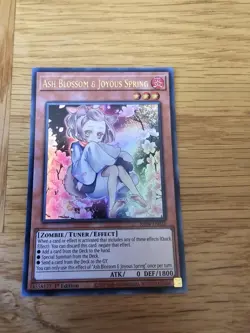 Yu-Gi-Oh Ash Blossom Joyous Spring 1st Edition Ultra Rare Card RA04-EN025 - Image 1