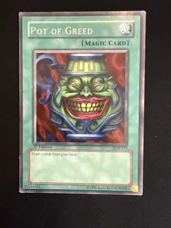 Pot of Greed - LOB-119 - Rare - 1st Edition - YuGiOh - Image 2