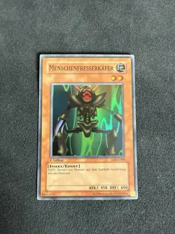 Yugioh HUMAN-EATING BEETLE, lob-g088 super rare German 1st Mintage Near Mint! - Image 5