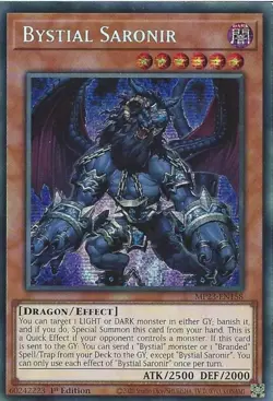 MP23-EN158 Bystial Saronir - Prismatic Secret Rare 1st Edition YuGiOh Card - Image 2