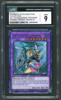 YuGiOh CGC 9 Dark Magician Girl the Dragon Knight Alt Art DLCS-EN006 1st Edition - Image 1