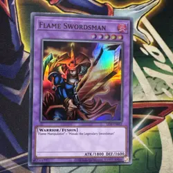 Yugioh! Flame Swordsman LOB-EN003 Super Rare Unlimited NM - Image 3