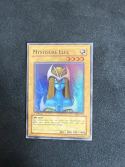 Yugioh MYSTICAL ELF, LOB-g050 Super Rare German 1st Edition Blue Eyes White - Image 6