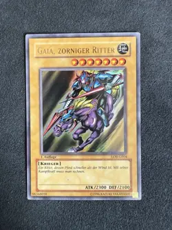 Gaia, Angry Knight - LOB G004 Ultra Rare - Yu Gi Oh 1st Edition Blue Eyes EX+! - Image 1