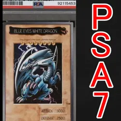 Psa 7 Blue-Eyes White Dragon Bandai 3rd Gen English 1998 118 Yugioh - Image 3