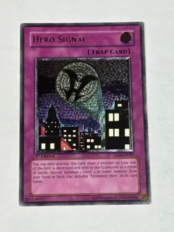 YUGIOH! EURO PRINT HERO Signal TLM-EN049 Ultimate Rare 1st Edition LP - Image 1