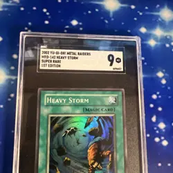 YUGIOH Metal Raiders HEAVY STORM MRD-142 Super Rare PSA 9 MINT Combine Shipping - Image 4