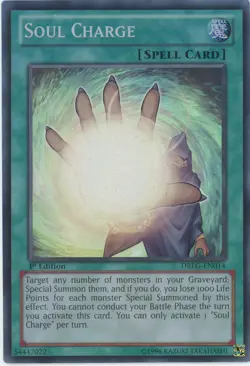Yugioh Soul Charge DRLG-EN014 Super Rare 1st Edition LP - Image 2