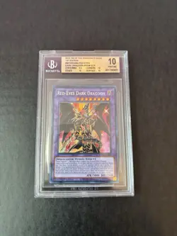 Yu-Gi-Oh! Tin Of The Pharaoh's Gods Red-Eyes Dark Dragoon 1st Edition BGS 10 - Image 1