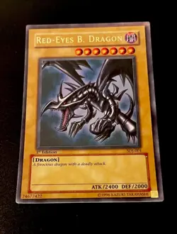 Yugioh - Red Eyes B Dragon SDJ-001 Ultra Rare 1st Edition Original Vintage - Image 3