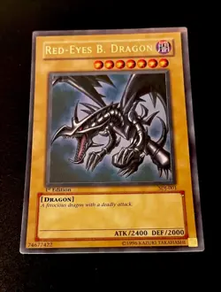 Yugioh - Red Eyes B Dragon SDJ-001 Ultra Rare 1st Edition Original Vintage - Image 9