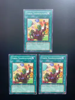 Yugioh Token Thanksgiving DCR-041 Common 1st Edition MP X3 - Image 3